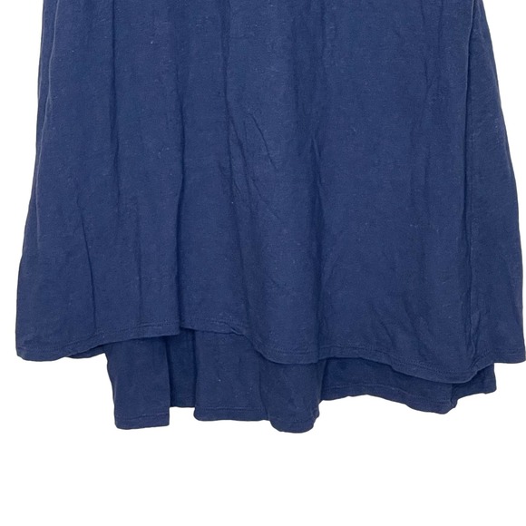 Gap Women Small A-Line Tank Dress Linen Blend Double Layer Sleeveless Comet Blue - Picture 5 of 8